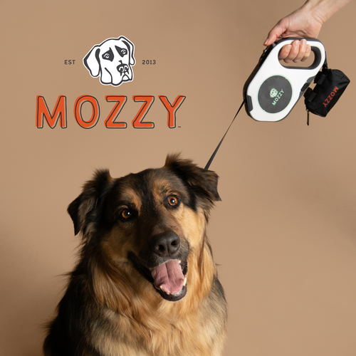 Mozzy Retractable LED Leash + Poop Bag Holder